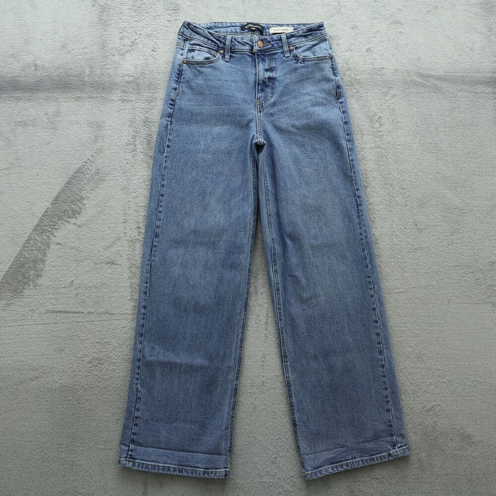 BCBGeneration Jeans Junior's Size 3/26 Blue High-Rise Baggy Wide-Leg 30" Inseam